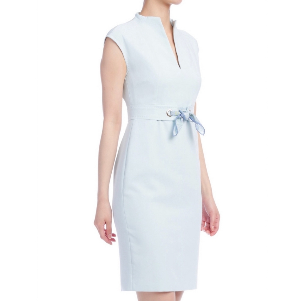 Max Mara Delfina Tie-Detail Cotton Dress
